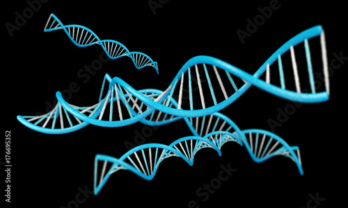 Modern DNA structure 3D rendering