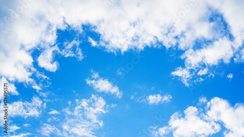 Blue sky with a cloud for a background.