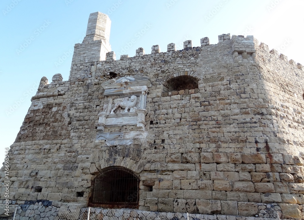 Grèce Crête Héraklion Iráklio port jetée forteresse de Koules fort intalien Garnison militaire