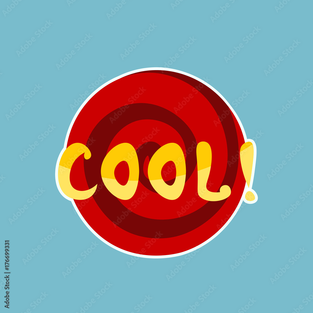 Cool Sticker Social Media Network Message Badges Design Vector Illustration Cool Sticker Social Media Network Message Badges Design Vector Illustration
