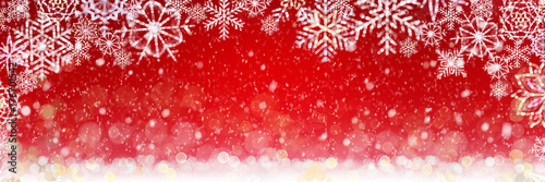 Schneesterne und Schneeflocken für Weihnachten - Banner | Hintergrund 