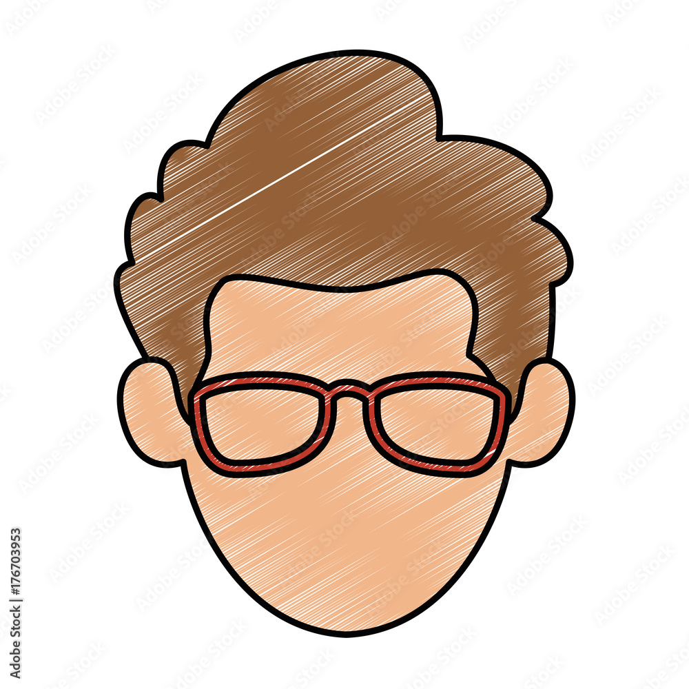 Obraz premium young man head avatar character