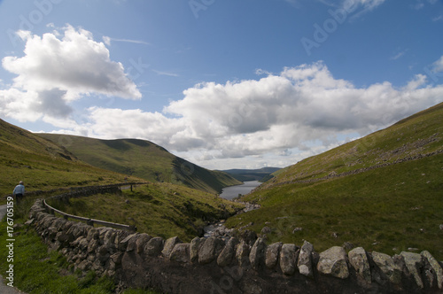 Looking from the top of Talla Water to Talla Water reservoir photo