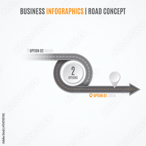 Navigation map infographic concept. Crossroad with the right way