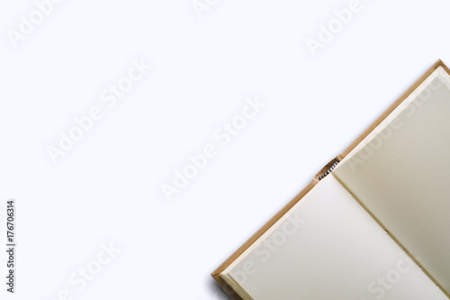 Blank diary notebook on the...