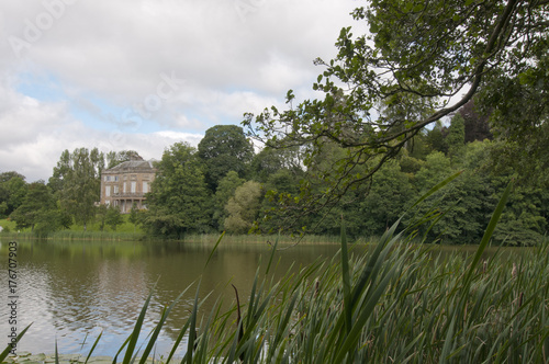 Lookking across Haining Loch to The Haining House Selkirk