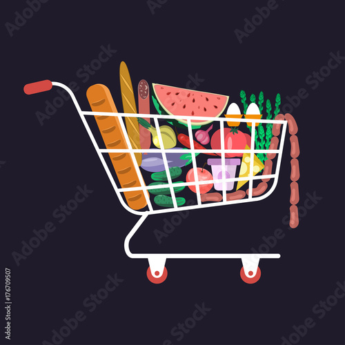 shopping cart food