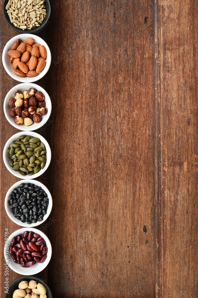 collection of different legumes for background collection of different legumes for background