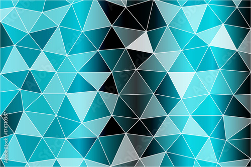 Bright background for greeting cards. Polygon background black, blue color. Vector illustration. To implement your design ideas, business subjects, successful presentations.