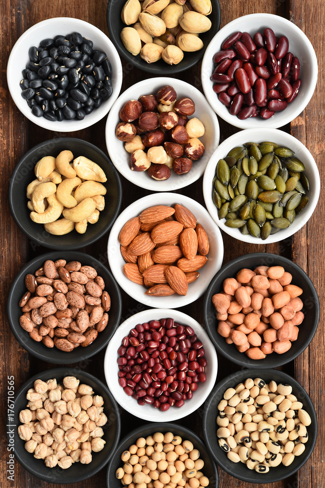 collection of different legumes for background collection of different legumes for background