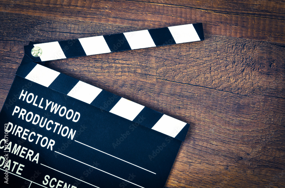 Obraz premium Opened clapper board or slate film.