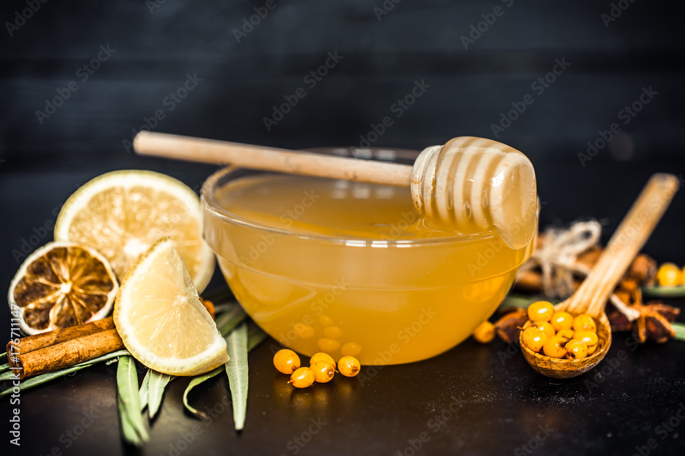 composition of honey with lemon composition of honey with lemon