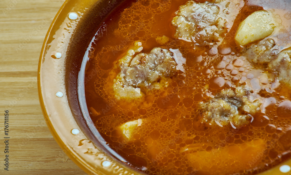 Turkish soup with meatballs Turkish soup with meatballs