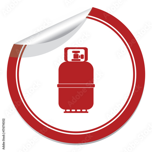 Camping gas bottle icon. Flat icon isolated