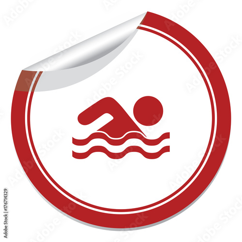Swimming water sport icon