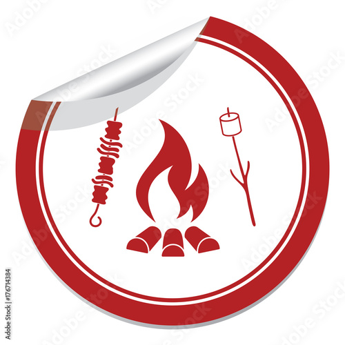 Grilled zephyr and  kebab icon