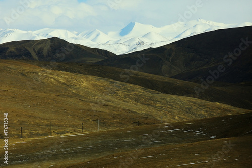 mountain road in tibet