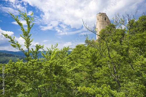 Ruins of medieval Chojnik c...