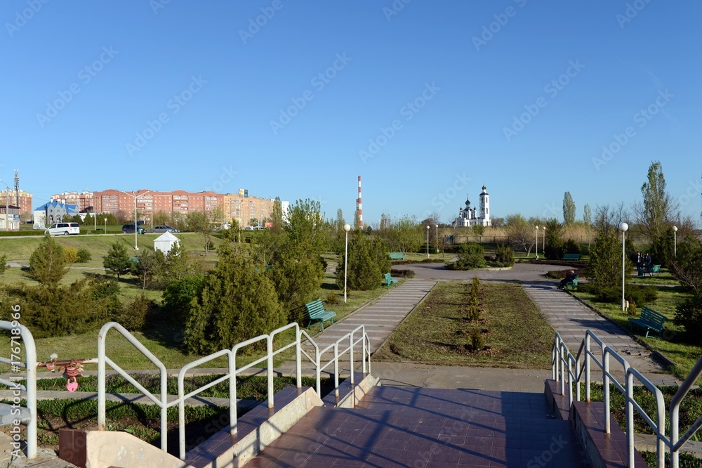 The park of the memorial complex 