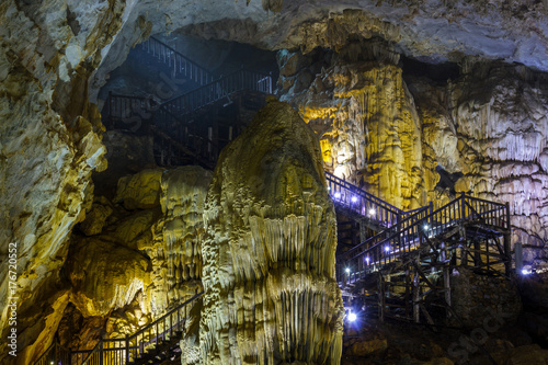 Entrance to the Phong Nha Cave in Vietnam photo