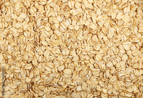 Porridge oat grits close up background photo