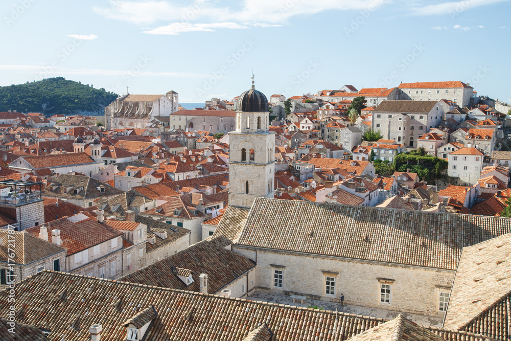 view from above of the Franciscan monastery in the old town. Dubrovnik, Croatia view from above of the Franciscan monastery in the old town. Dubrovnik, Croatia