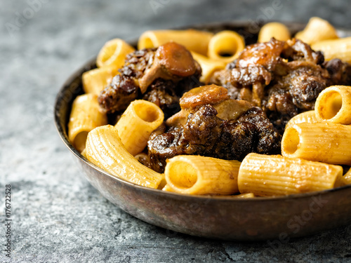 Photos rustic italian oxtail ragu pasta