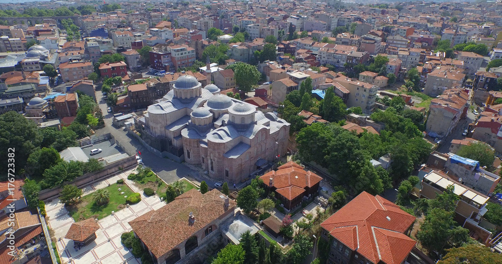 aerial view of istanbul zeyrek mosque