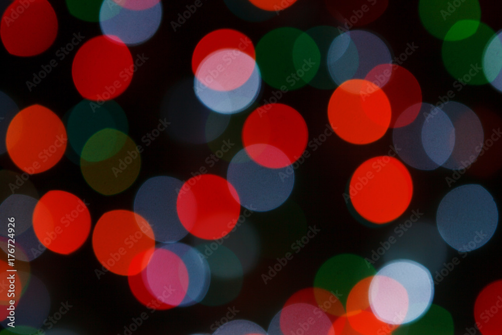 Blurred colored lights. Bokeh background Blurred colored lights. Bokeh background