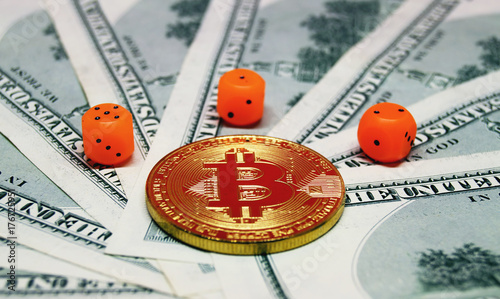 Obraz na płótnie Risks of invest to bitcoin. w salonie