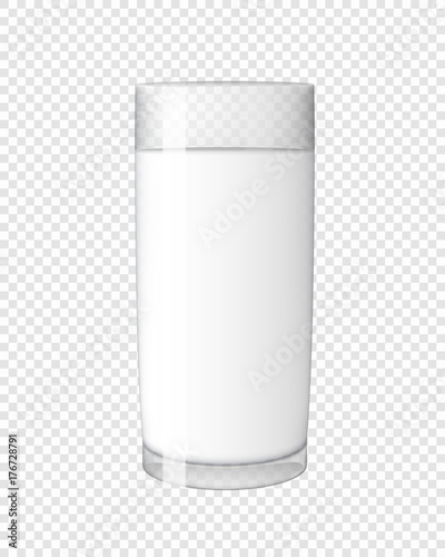 Abstract Milk Glass on Transparent Background Vector Illustration