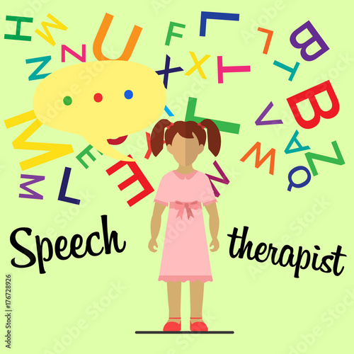 Speech therapist. Little girl