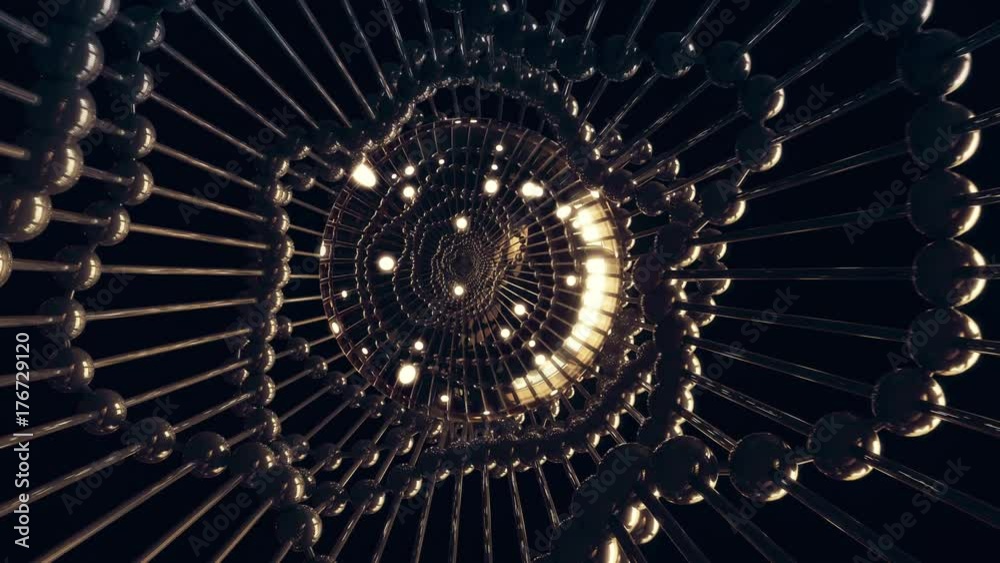 Abstract animation depicting an advanced medical treatment / research / cure