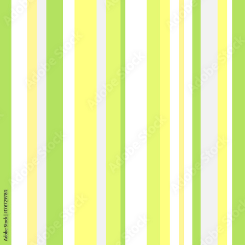 Striped pattern with stylish colors. Green and yellow stripes. Greenery background for design in a vertical strip. Ecological style