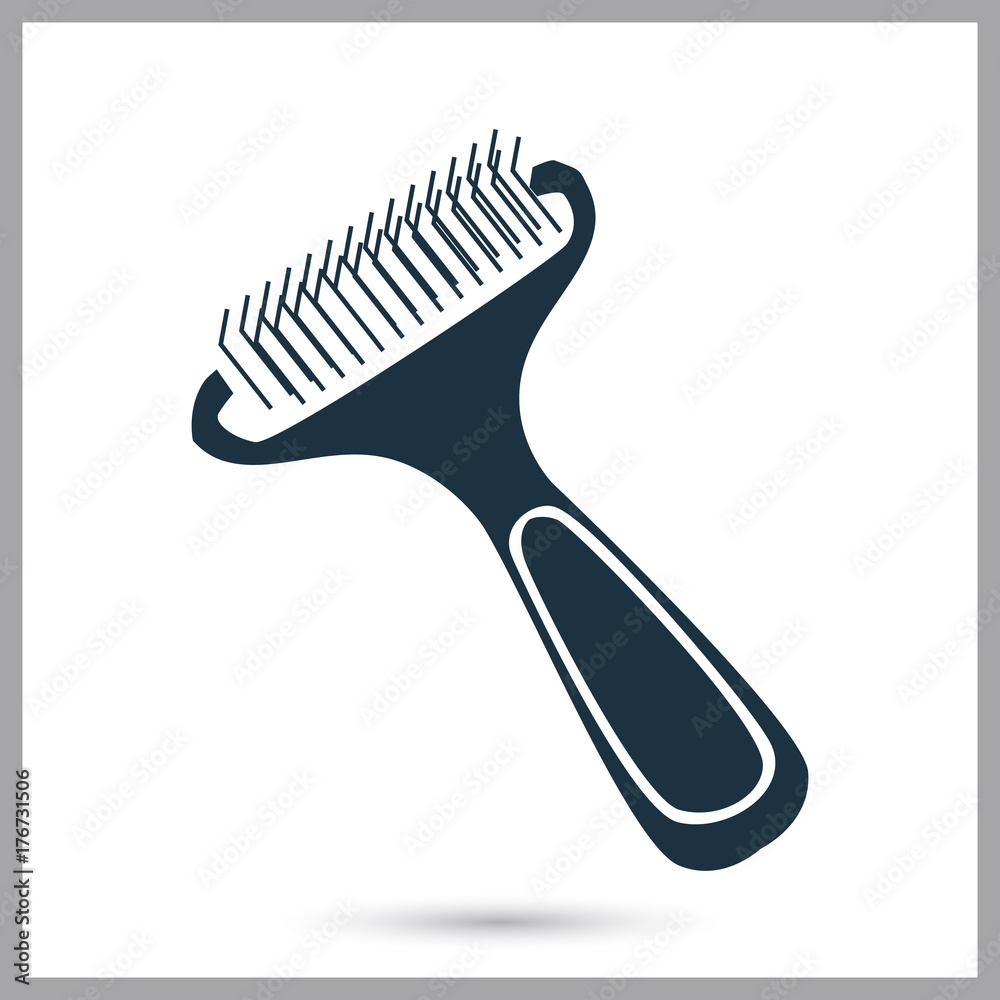 Brush for animal fur simple icon for web and mobile design Brush for animal fur simple icon for web and mobile design