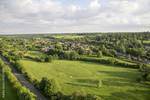 Fototapeta Naklejka Na Ścianę i Meble -  Aerial view of Buckinghamshire Landscape