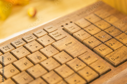 Wooden keyboard