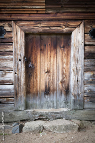 The old wooden door. Background