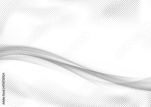 Grey modern futuristic abstract mild smooth swoosh wave background