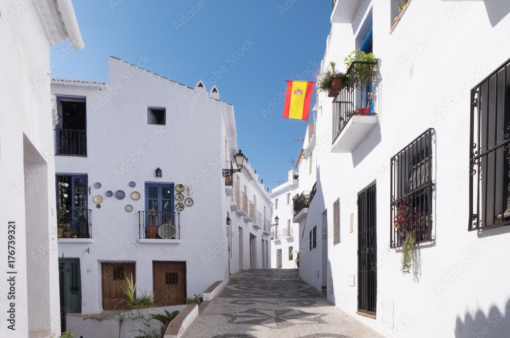 Frigiliana, Andalucia, Spain. October 4th 2017. Frigiliana has been voted the prettiest village in Spain several times.