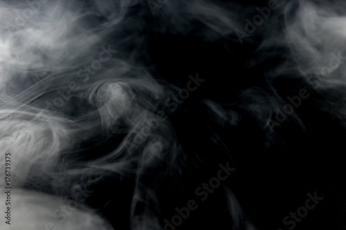 White smokes with black background