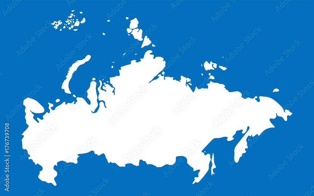 White Russia map on blue background, Vector Illustration