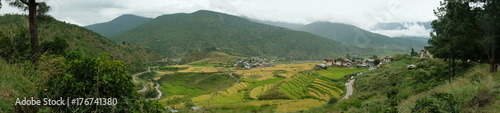 Panoramic view of Punakha, Bhutan