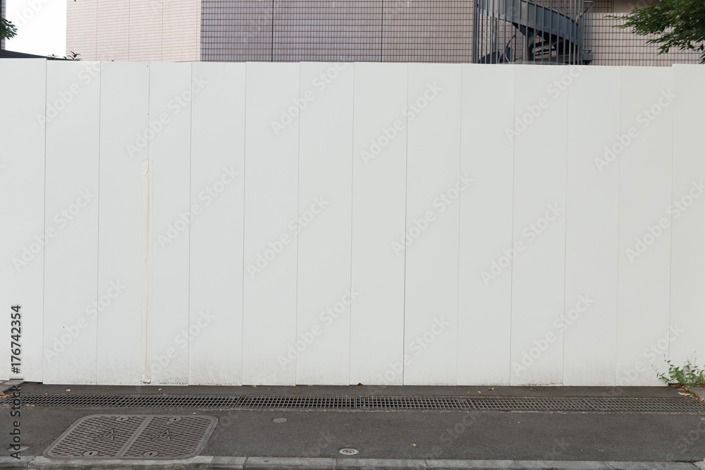 Obraz premium street wall background ,Industrial background, empty grunge urban street with warehouse brick wall