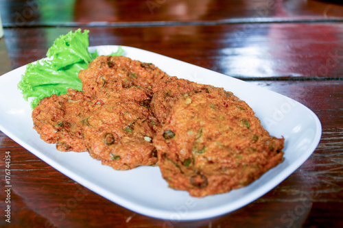 delicious fried fish-paste ball, thai food