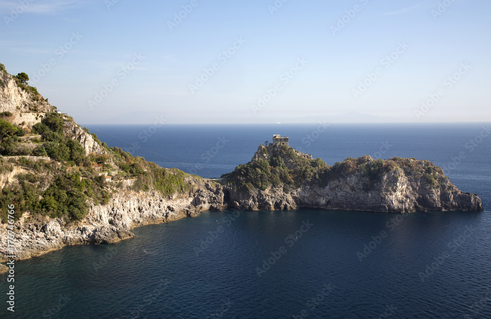 Aerial view of Amalfi coast