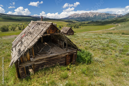 Miners Cabin and Mountain photo