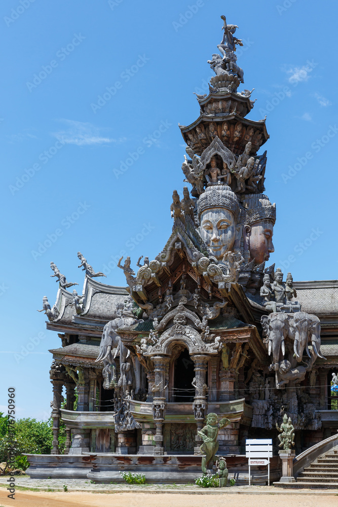 Entrance to the temple of Truth in Pattaya, Thailand
