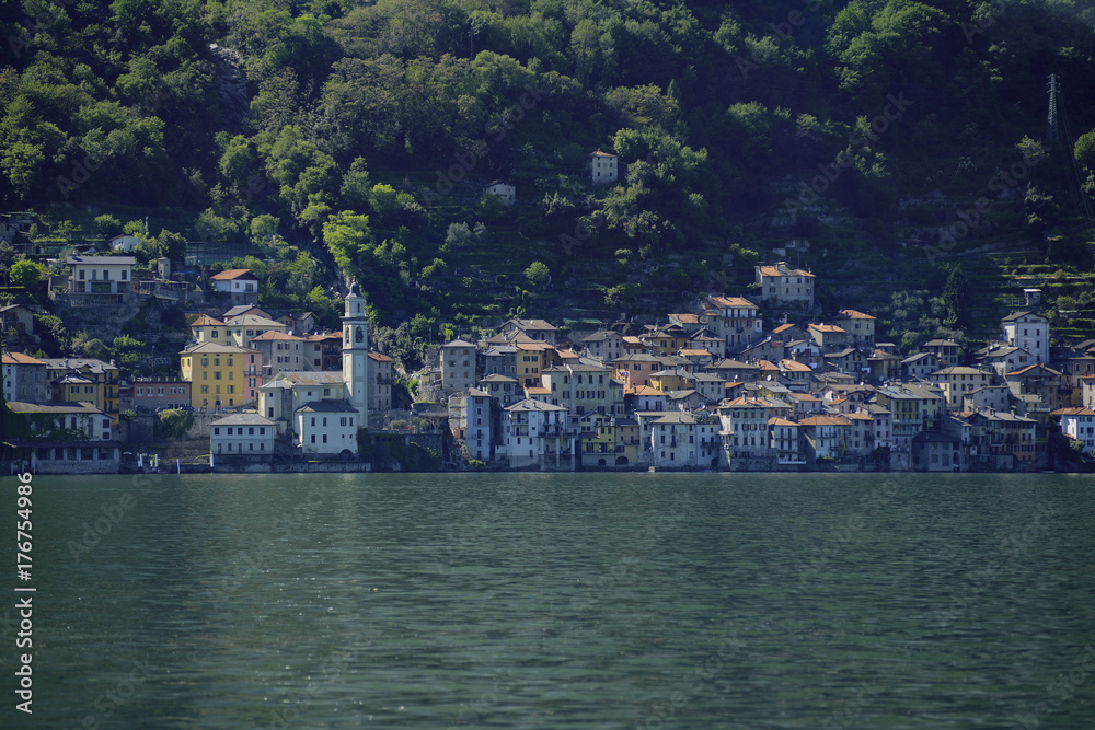 ,Lake Como, Brienno, small town on the left side of the Lake.