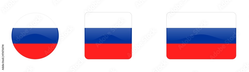 Naklejka premium Russian flag icon